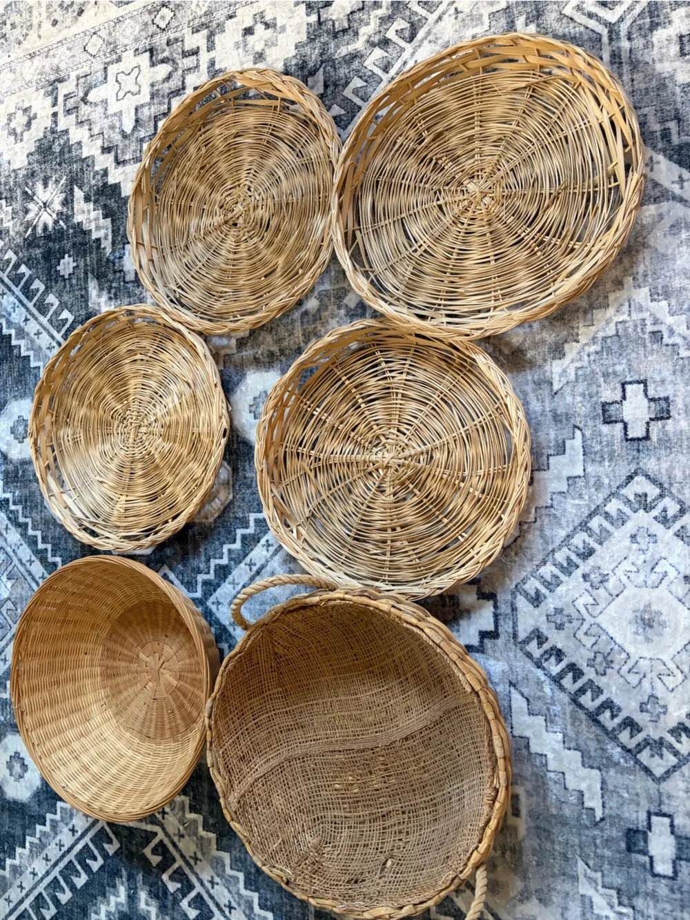 Natural Woven Rattan Basket Set - Neutral